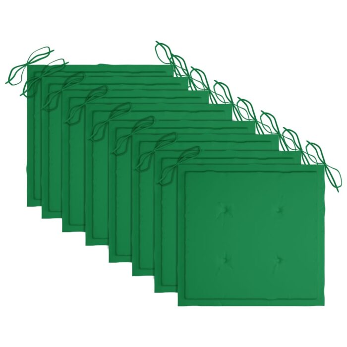 Chaises de jardin et coussins lot de 8 Bois acacia solide Gris – Image 4