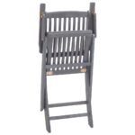 Chaises pliables d'extérieur lot de 8 et coussins Bois d'acacia – Image 3