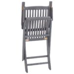 Chaises pliables d'extérieur lot de 8 et coussins Bois d'acacia – Image 3