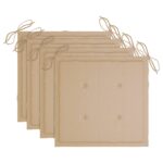 Chaises à manger d'extérieur lot de 4 et coussins Acacia massif – Image 3