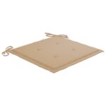 Chaises à manger d'extérieur lot de 4 et coussins Acacia massif – Image 4