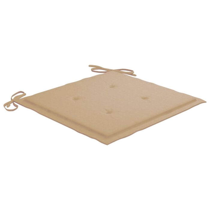 Chaises à manger d'extérieur lot de 4 et coussins Acacia massif – Image 4