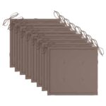 Chaises à manger d'extérieur lot de 8 et coussins Acacia massif – Image 3