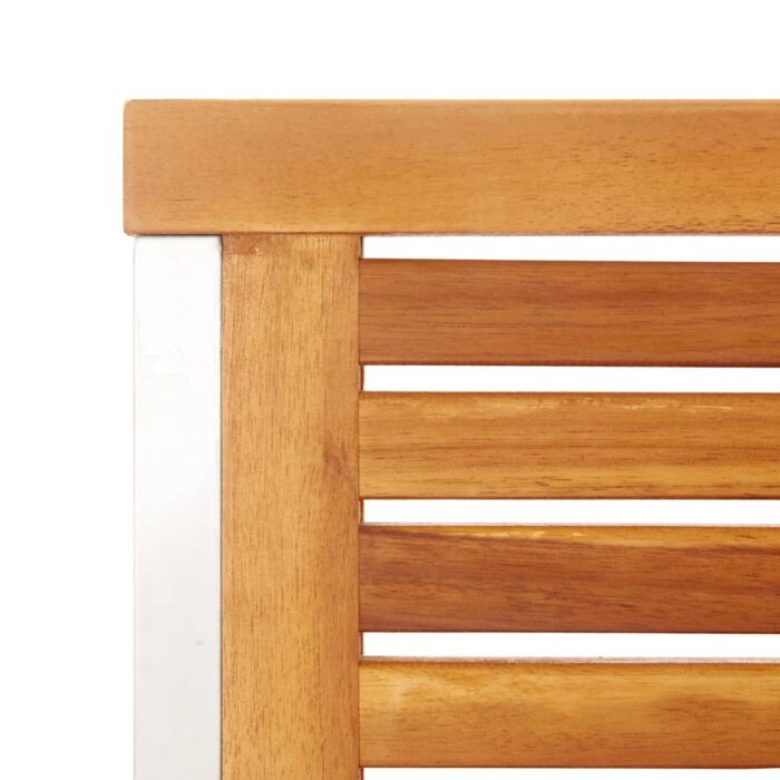 Chaises de jardin lot de 4 avec coussins Bois d'acacia massif – Image 7