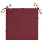 Chaises de jardin lot de 4 avec coussins Bois d'acacia massif – Image 11