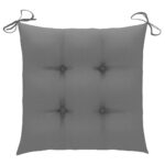 Chaises de jardin lot de 4 avec coussins Bois d'acacia massif – Image 5