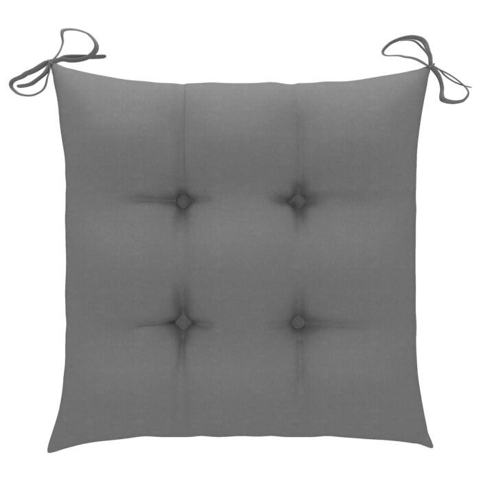 Chaises de jardin lot de 4 avec coussins Bois d'acacia massif – Image 5