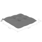 Chaises de jardin lot de 4 avec coussins Bois d'acacia massif – Image 7