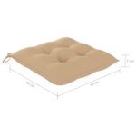 Chaises de jardin lot de 4 avec coussins Bois d'acacia massif – Image 8