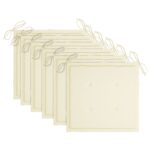 Chaises de jardin lot de 6 avec coussins Bois d'acacia solide – Image 4