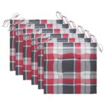 Chaises de jardin lot de 6 avec coussins Bois d'acacia solide – Image 4