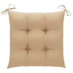 Chaises de jardin lot de 6 avec coussins Bois d'acacia solide – Image 11