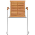 Chaises de jardin lot de 6 avec coussins Bois d'acacia solide – Image 4