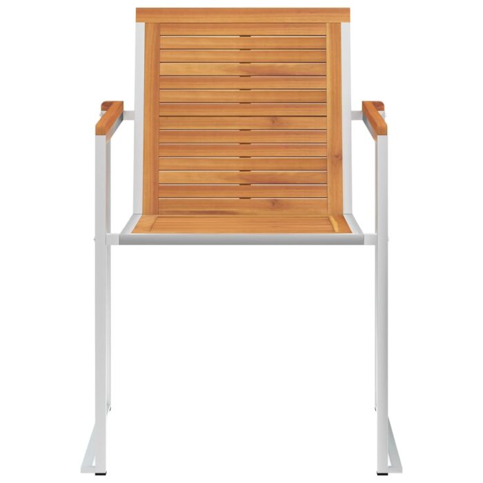 Chaises de jardin lot de 6 avec coussins Bois d'acacia solide – Image 4