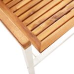 Chaises de jardin lot de 6 avec coussins Bois d'acacia solide – Image 8