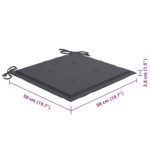 Chaises de jardin lot de 4 avec coussins Bois de teck massif – Image 12