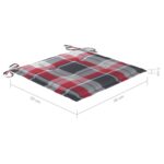 Chaises de jardin lot de 4 avec coussins Bois de teck massif – Image 11