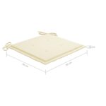 Chaises de jardin lot de 6 avec coussins Bois de teck massif – Image 11