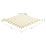 Chaises de jardin lot de 6 avec coussins Bois de teck massif – Image 12