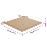 Chaises de jardin lot de 6 avec coussins Bois de teck massif – Image 12