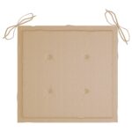 Chaises de jardin lot de 6 avec coussins Bois de teck massif – Image 8