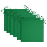 Chaises de jardin lot de 6 avec coussins Bois de teck massif – Image 6