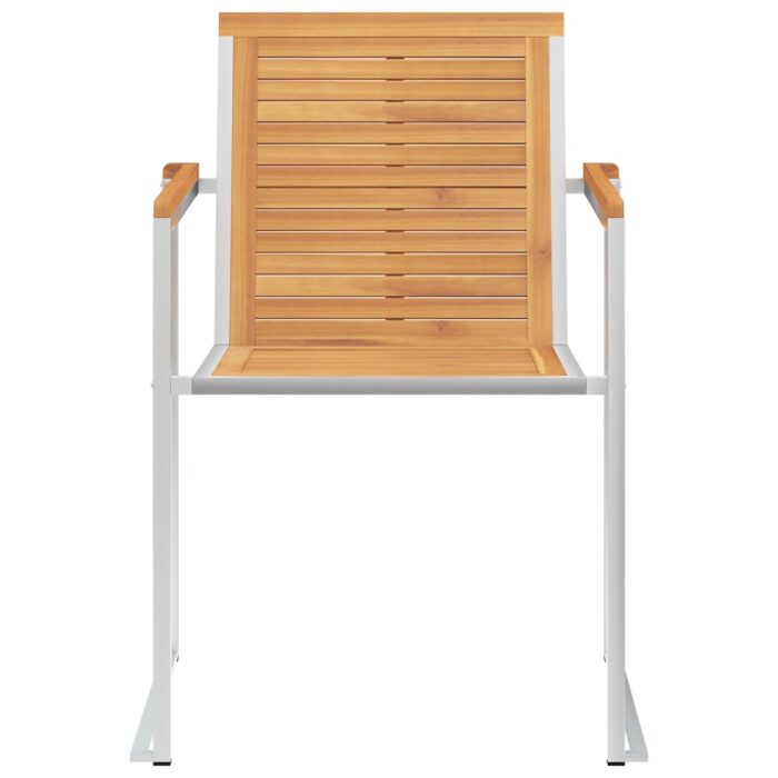 Chaises de jardin lot de 6 avec coussins Bois de teck massif – Image 4