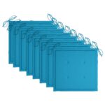 Chaises de jardin lot de 8 avec coussins Bois de teck massif – Image 6