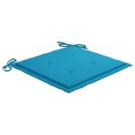 Chaises de jardin lot de 8 avec coussins Bois de teck massif – Image 9