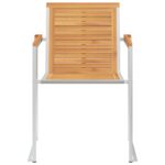 Chaises de jardin lot de 8 avec coussins Bois de teck massif – Image 4
