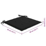 Chaises de jardin lot de 8 avec coussins Bois de teck massif – Image 12