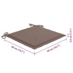 Chaises de jardin lot de 8 avec coussins Bois de teck massif – Image 12