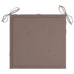 Chaises de jardin lot de 8 avec coussins Bois de teck massif – Image 8