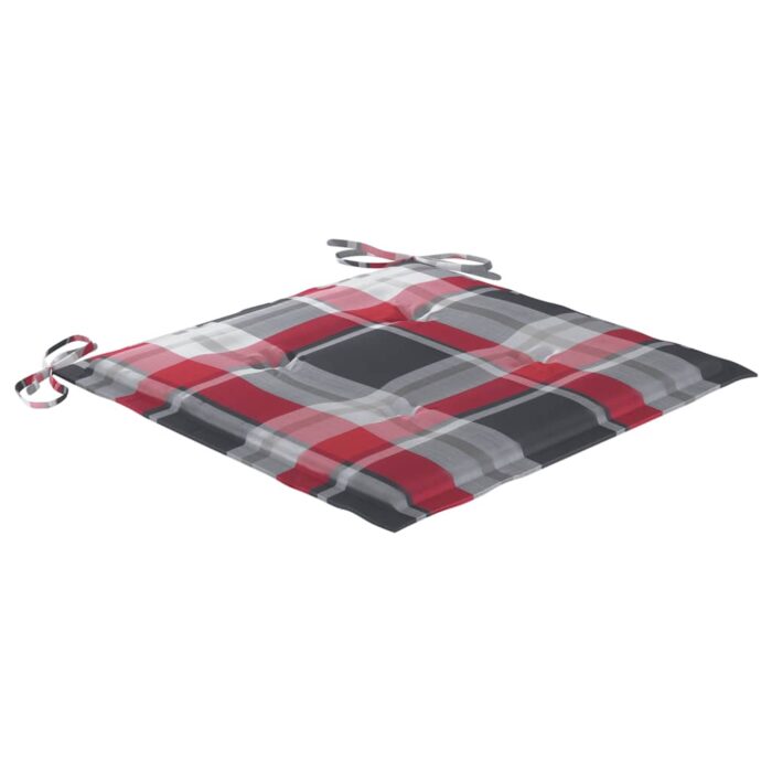 Chaises de jardin lot de 8 avec coussins Bois de teck massif – Image 9