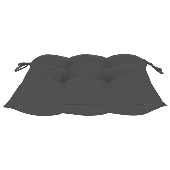 Chaises de jardin lot de 8 avec coussins Bois de teck massif – Image 8