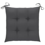 Chaises de jardin lot de 8 avec coussins Bois de teck massif – Image 9