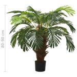 Palmier Cycas artificiel avec pot 90 cm Vert – Image 5