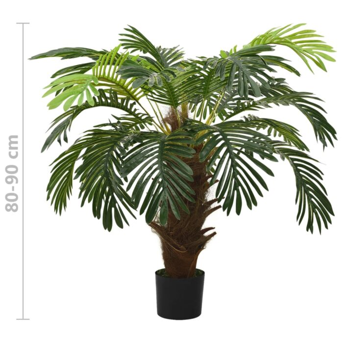 Palmier Cycas artificiel avec pot 90 cm Vert – Image 5