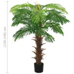 Palmier Cycas artificiel avec pot 140 cm Vert – Image 5