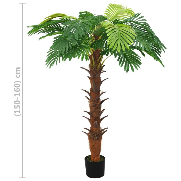 Palmier Cycas artificiel avec pot 160 cm Vert – Image 5