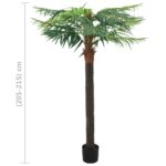 Palmier Phoenix artificiel avec pot 215 cm Vert – Image 5