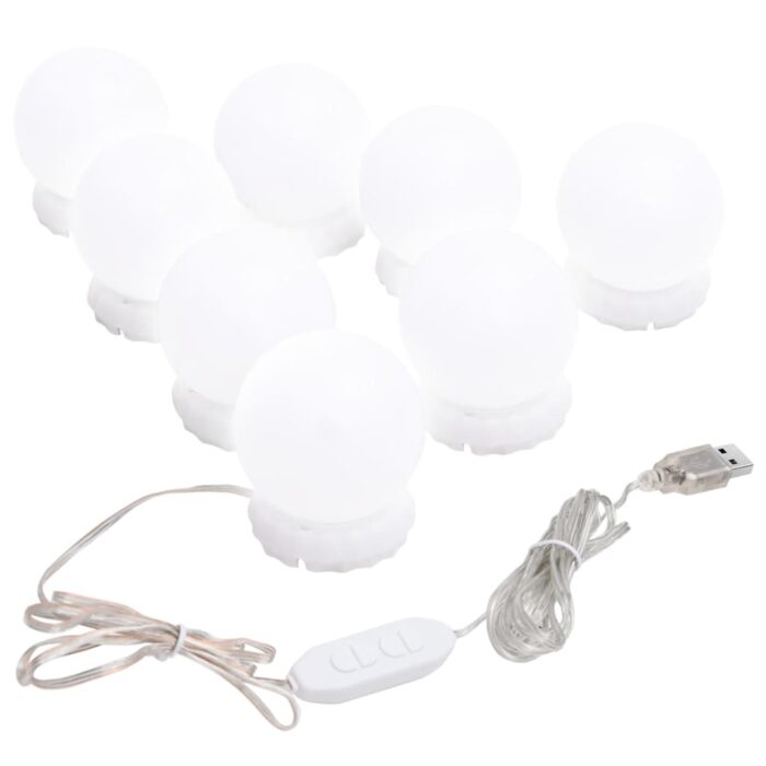 Lampe de miroir avec 8 ampoules LED Blanc chaud et blanc froid – Image 2