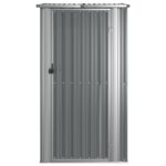 Abri de jardin Gris 118,5x97x209,5 cm Acier galvanisé – Image 2