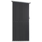Abri de jardin Anthracite 118,5x97x209,5 cm Acier galvanisé – Image 3