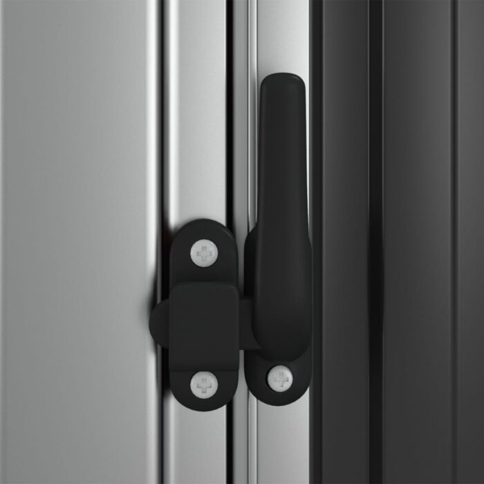 Abri de jardin Anthracite 118,5x97x209,5 cm Acier galvanisé – Image 4