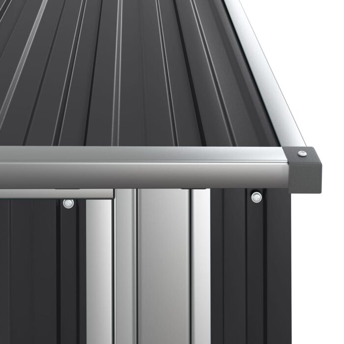Abri de jardin Anthracite 118,5x97x209,5 cm Acier galvanisé – Image 5