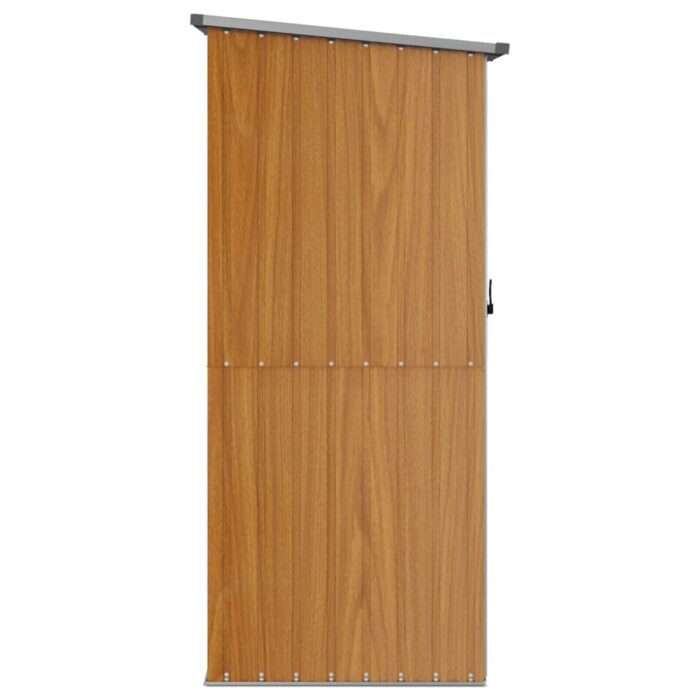 Abri de jardin Marron 118,5x97x209,5 cm Acier galvanisé – Image 3