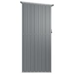 Abri de jardin Gris 180,5x97x209,5 cm Acier galvanisé – Image 3