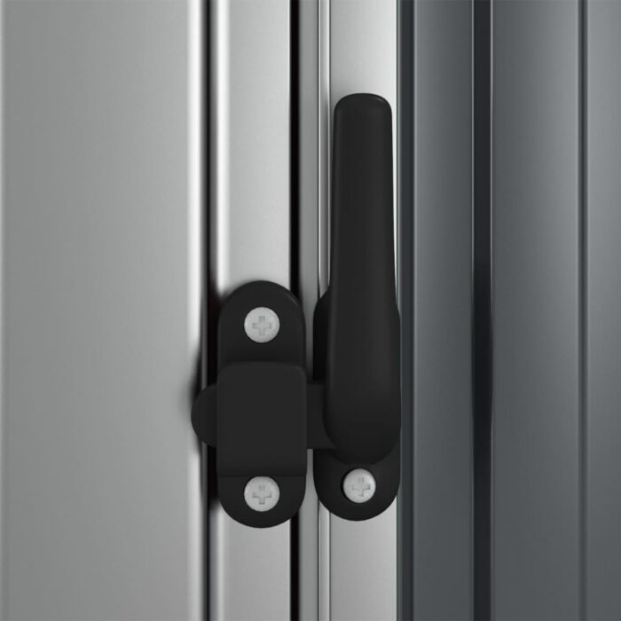 Abri de jardin Gris 180,5x97x209,5 cm Acier galvanisé – Image 5