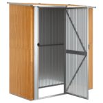 Abri de jardin 180,5x97x209,5 cm acier galvanisé aspect bois – Image 2